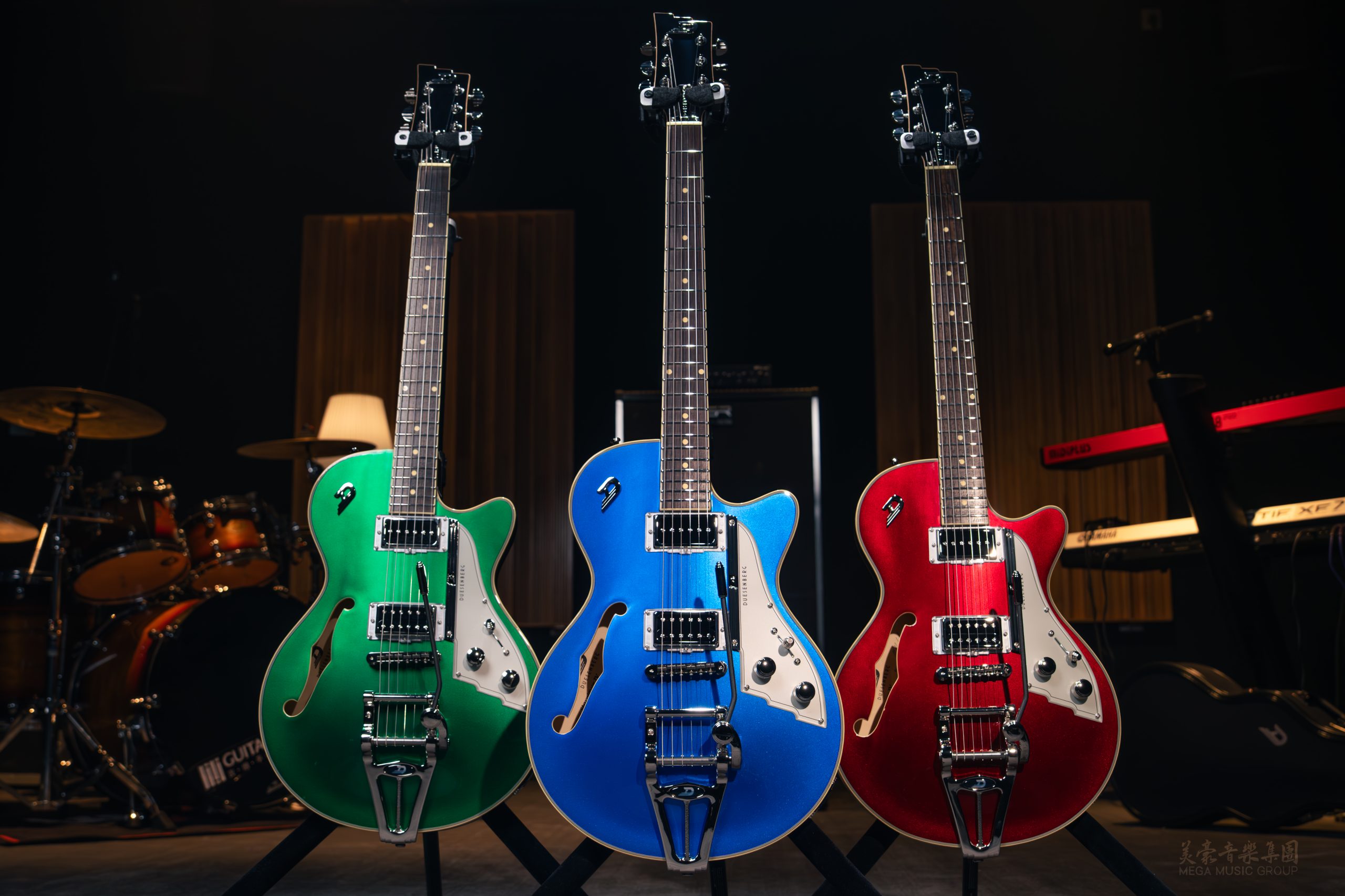 德产珍珠漆天花板 | Duesenberg 杜森伯格 Starplayer TV 半空心电吉他 | 绿蓝红