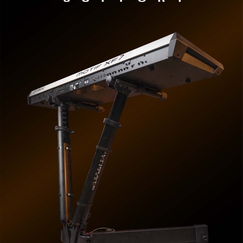 Ultimate Support 乐器支架品牌形象图（立柱式键盘架）