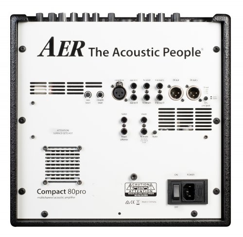 德国 AER Compact 80 Pro 四通道原声吉他音箱 中文说明书 美豪音乐集团译制 3 背面接口面板