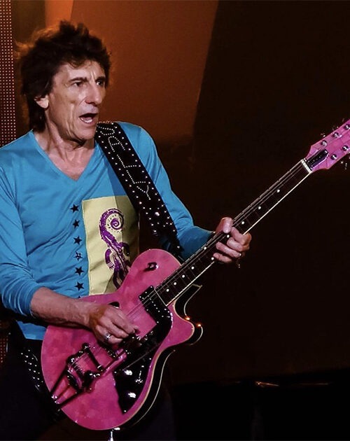 滚石乐队 Ron Wood 与 Starplayer TV|中国大陆总代理 3 Ron Wood 演出照(The Rolling Stones 吉他手,Duesenberg Starplayer TV 使用者)